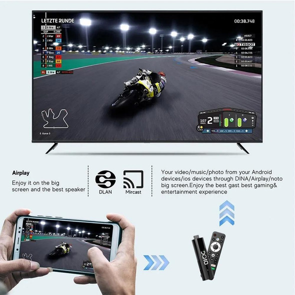 LEMFO DQ10 Allwinner H618 Quad Core ARM Cortex A53 8K HD Android TV Stick, RAM:2GB+16GB(US Plug)