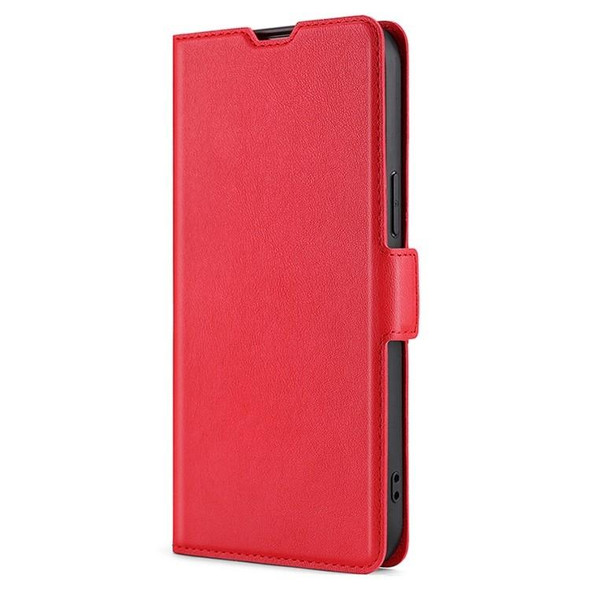 For Samsung Galaxy S24 5G Ultra-thin Voltage Side Buckle Horizontal Flip Leather Phone Case(Red)