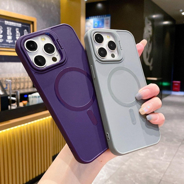 For iPhone 14 Magsafe All-inclusive TPU Phone Case(Dark Purple)