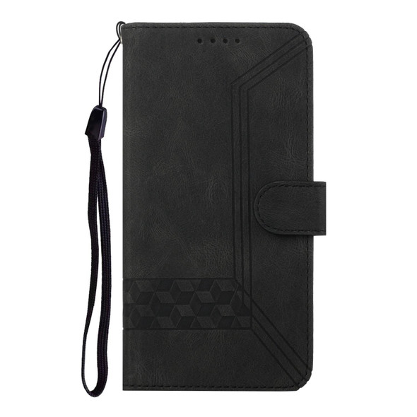 For vivo V29 5G Global/V29 Pro Cubic Skin Feel Flip Leather Phone Case(Black)