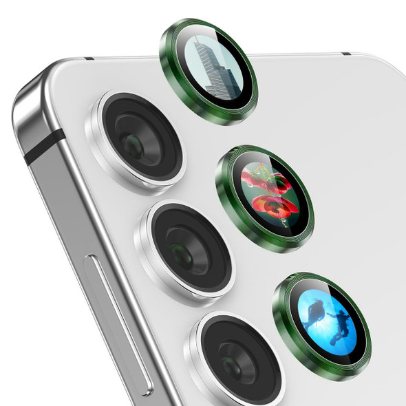 For Samsung Galaxy S23 5G / S23+ 5G ENKAY Hat-Prince AR 9H Rear Lens Aluminium Alloy Tempered Glass Film(Dark Green)