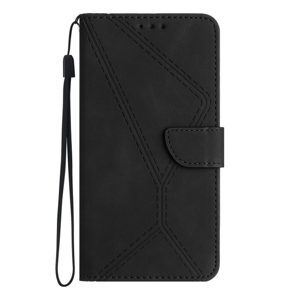 For iPhone SE 2024 Stitching Embossed Leather Phone Case(Black)