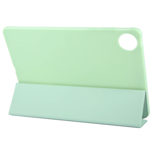 For vivo Pad3 Pro 13.0 Tri-fold Silicone Leather Tablet Case(Green)