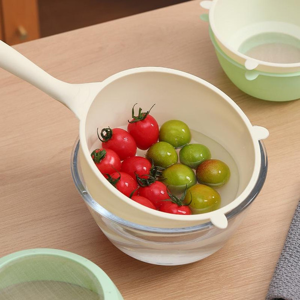 Multi-functional Noodle Spoon Food Grade Plastic Rice Scoop Fruit and Vegetable Washing Basin, Specification: Extra Large Milk White