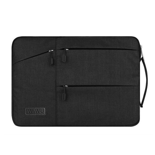 WIWU 12 inch Large Capacity Waterproof Sleeve Protective Case for Laptop (Black)