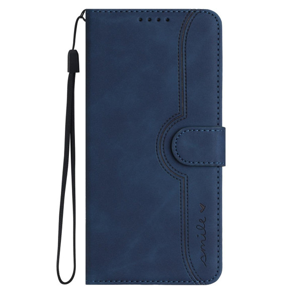 For vivo Y36 5G Global/Y36 4G Global Heart Pattern Skin Feel Leather Phone Case(Royal Blue)