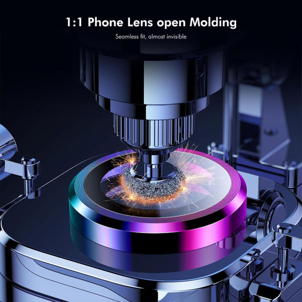 For iPhone 14 / 14 Plus ENKAY Hat-Prince AR 9H Rear Lens Aluminium Alloy Tempered Glass Film(Black)