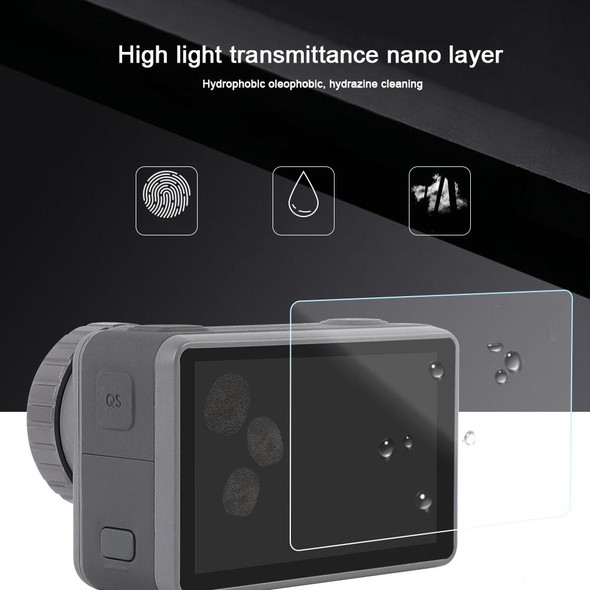 Lens + Front and Back LCD Display HD Protective Film for DJI Osmo Action