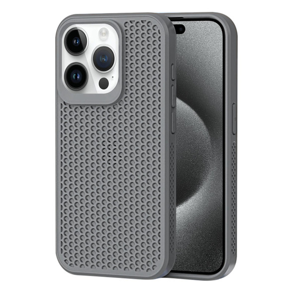 For iPhone 15 Pro Max Heat Dissipation Phone Case(Grey)