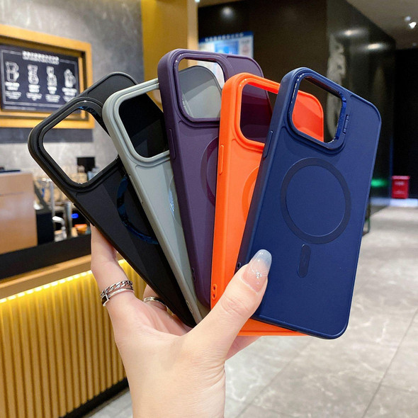 For iPhone 15 Pro Magsafe All-inclusive TPU Phone Case(Orange)