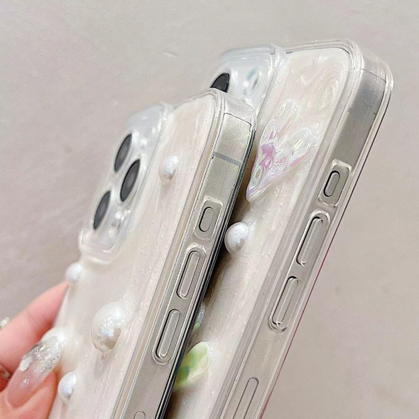 For iPhone 13 Pro Cream Gum Decoden TPU Phone Case(Pearl)
