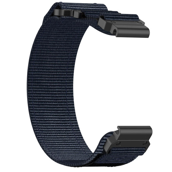 For Garmin Fenix 7 Pro 47mm 22mm Nylon Hook And Loop Fastener Watch Band(Blue)