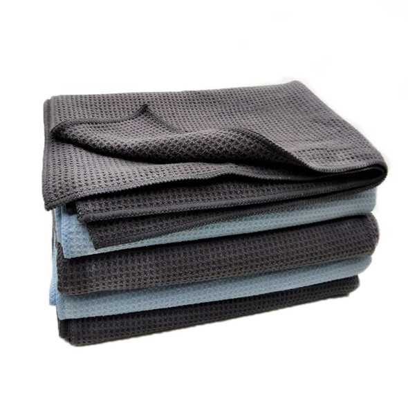40x40cm Thickened Absorbent Honeycomb Mesh Car Wash Cleaning Towel(Dark Gray)
