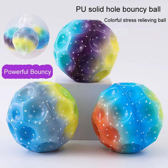 Colorful Bouncy Ball Parent-child Interactive PU Foam Ball Outdoor Toys(Middle Purple)