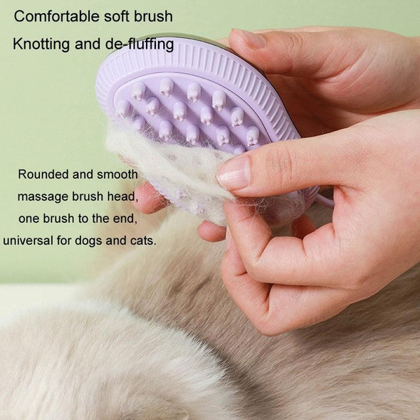 Dog Cleaning Supply Fillable Shower Gel Type Cats Dog Massage Bathing Brush, Style: Thick End (Green)