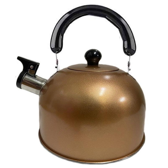 Thickened Stainless Steel Hemispherical Whistle Induction Cooker Gas Stove Kettle, Capacity: 2L Gold