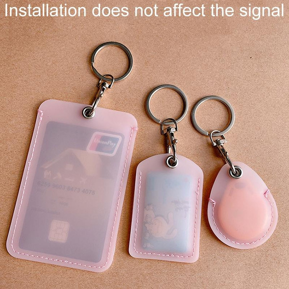 Access Control Elevator Card Holder Proximity Card Protector Keychain With Pull Ring, Style: Large Pink