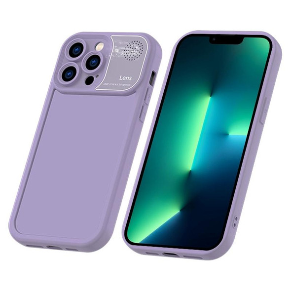 For iPhone 13 Pro Max Aromatherapy Liquid Silicone Phone Case(Purple)