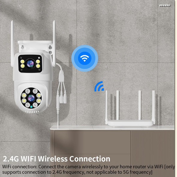 Q8216 4MP Two-way Voice Outdoor IP66 Waterproof WiFi Camera, Plug Type:AU Plug(White)