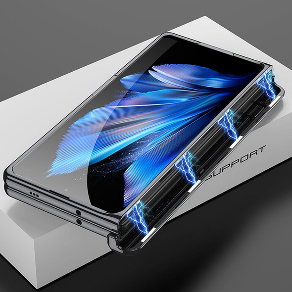 For vivo X Fold3 Pro GKK Integrated Magnetic Fold Hinge Shockproof Phone Case(Silver)
