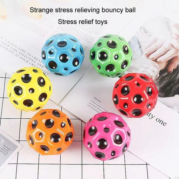 Anti-gravity Moon Stone Bouncing Ball Children Hole Ball Outdoor Leisure Stress Relief Venting Toy(Blue)