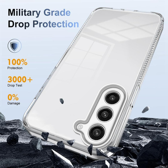 For Samsung Galaxy S23+ 5G 2.5mm Anti-slip Clear Acrylic Hybrid TPU Phone Case(Transparent)