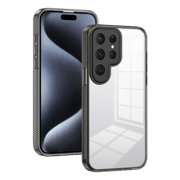 For Samsung Galaxy S24 Ultra 5G 2.5mm Anti-slip Clear Acrylic Hybrid TPU Phone Case(Black)