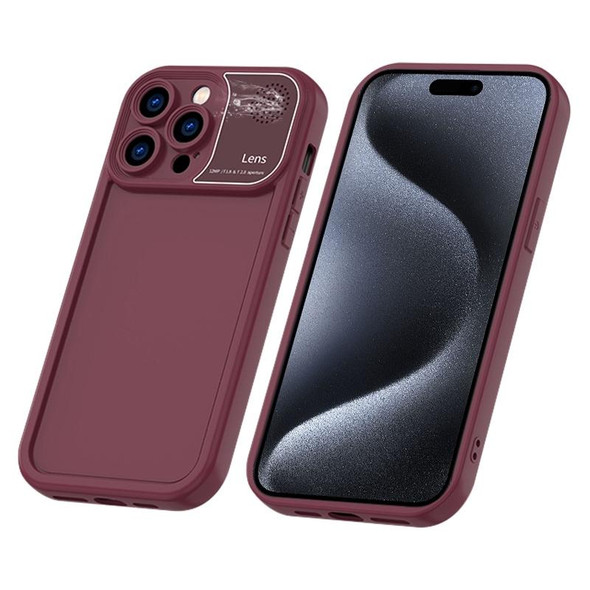 For iPhone 15 Pro Aromatherapy Liquid Silicone Phone Case(Wine Red)