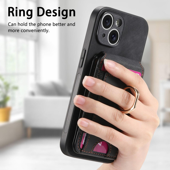 For iPhone 14 Pro Max Retro Splitable Magnetic Stand Card Bag Leather Phone Case(Black)