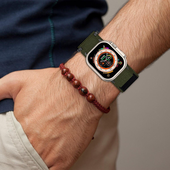 For Apple Watch 38mm Nylon Hook And Loop Fastener Watch Band(Orange)