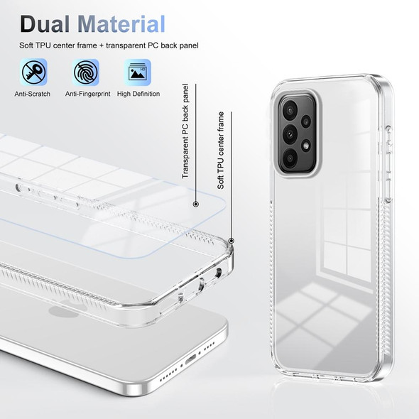 For Samsung Galaxy A23 4G 2.5mm Anti-slip Clear Acrylic Hybrid TPU Phone Case(Transparent)