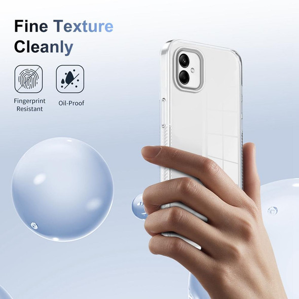 For Samsung Galaxy A05 2.5mm Anti-slip Clear Acrylic Hybrid TPU Phone Case(Transparent)