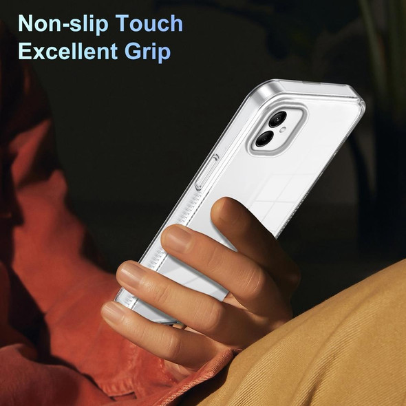 For Samsung Galaxy A05 2.5mm Anti-slip Clear Acrylic Hybrid TPU Phone Case(Transparent)
