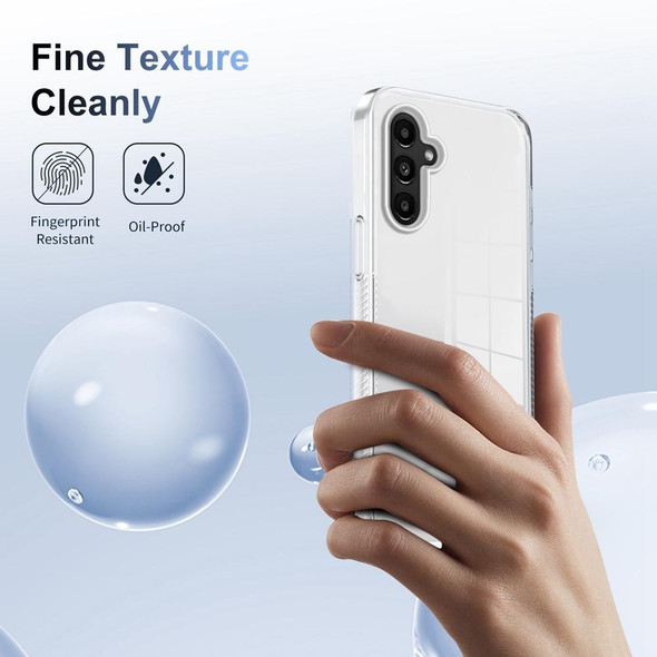 For Samsung Galaxy A14 4G / 5G 2.5mm Anti-slip Clear Acrylic Hybrid TPU Phone Case(Transparent)