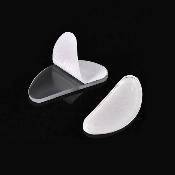 20pairs Self-Adhesive Glasses Silicone Anti-Slip Nose Pad, Size: D-shaped(Transparent)