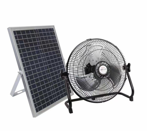 3 Level Solar Powered Floor Fan 12 Inch