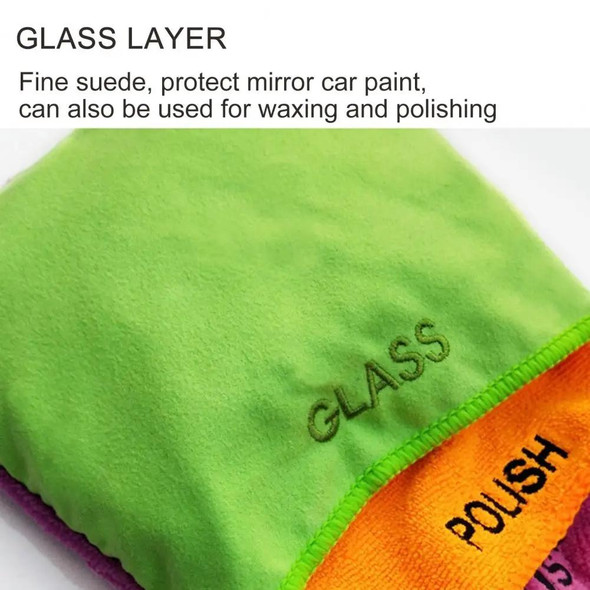 15x24cm 3 in 1 Multifunctional Car Waxing Thickened Cleaning Gloves