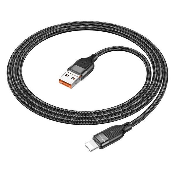 BOROFONE BU45 1.2m USB & Type-C to 8 Pin Happy 2-in-1 Charging Data Cable(Black)