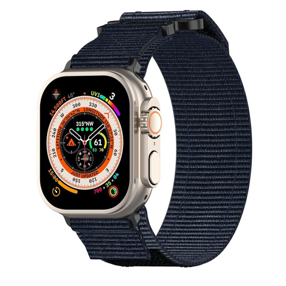 For Apple Watch 42mm Nylon Hook And Loop Fastener Watch Band(Blue)