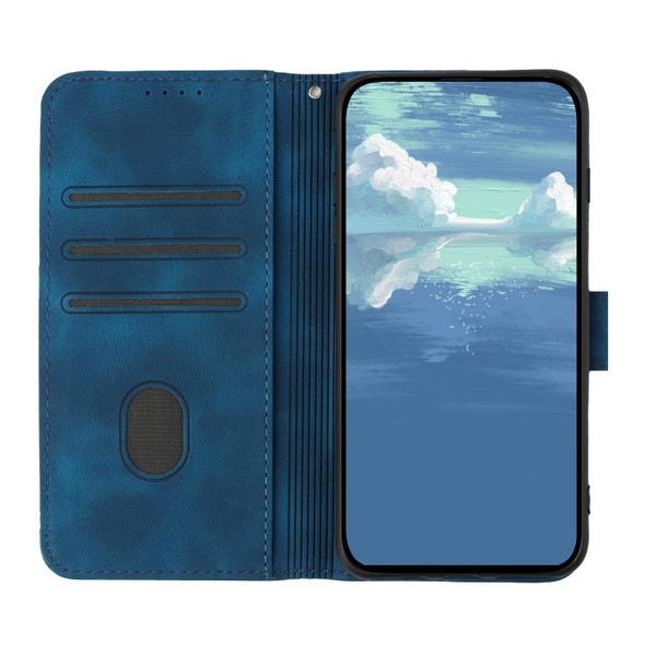 For vivo V29 5G Global/V29 Pro Line Pattern Skin Feel Leather Phone Case(Royal Blue)