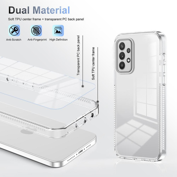 For Samsung Galaxy A32 4G 2.5mm Anti-slip Clear Acrylic Hybrid TPU Phone Case(Transparent)