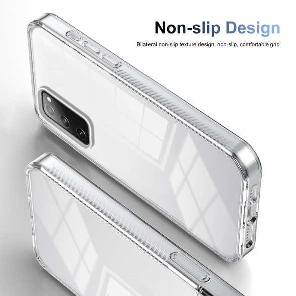 For Samsung Galaxy S20 FE 5G 2.5mm Anti-slip Clear Acrylic Hybrid TPU Phone Case(Transparent)