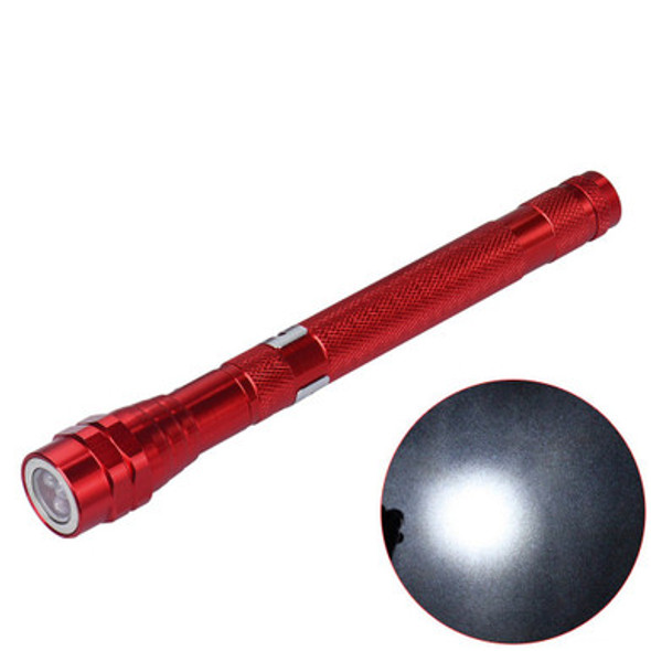 Telescopic Magnetic Pick up Torch (Silver) - Open Box (Grade C)
