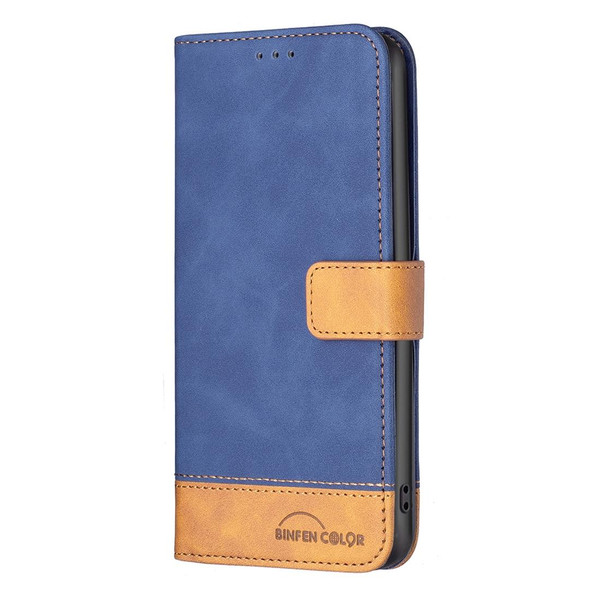 BF11 Color Matching Skin Feel Leatherette Phone Case - iPhone XS Max(Blue)