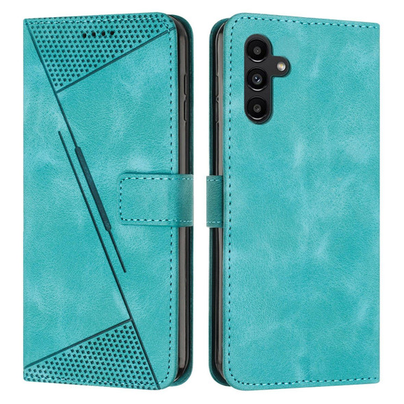 For Samsung Galaxy M15 / F15 Dream Triangle Leather Phone Case with Long Lanyard(Green)