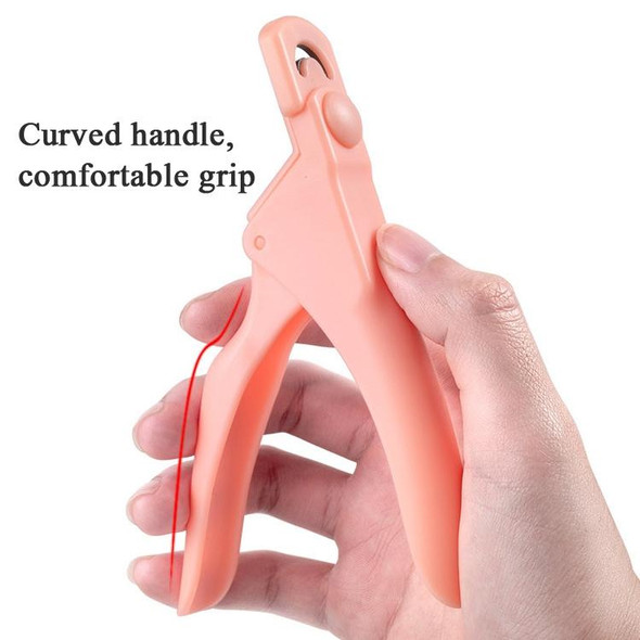 5 PCS Nail Scissors U-Shaped Scissors DIY French Nail Fake Nail Scissors, Specification: Orange With Hood