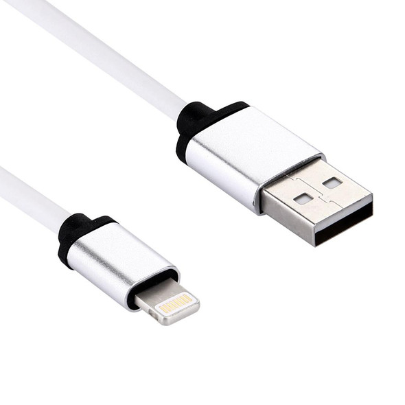  1m 3A 8 Pin to USB Data Sync Charging Cable for iPhone, iPad, Diameter: 4 cm(White)