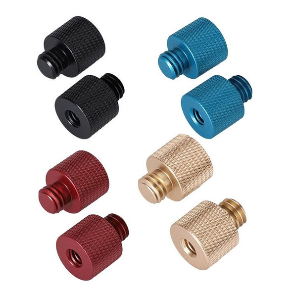 10 PCS Screw Adapter 1/4 Female to 3/8 Male Screw (Blue)