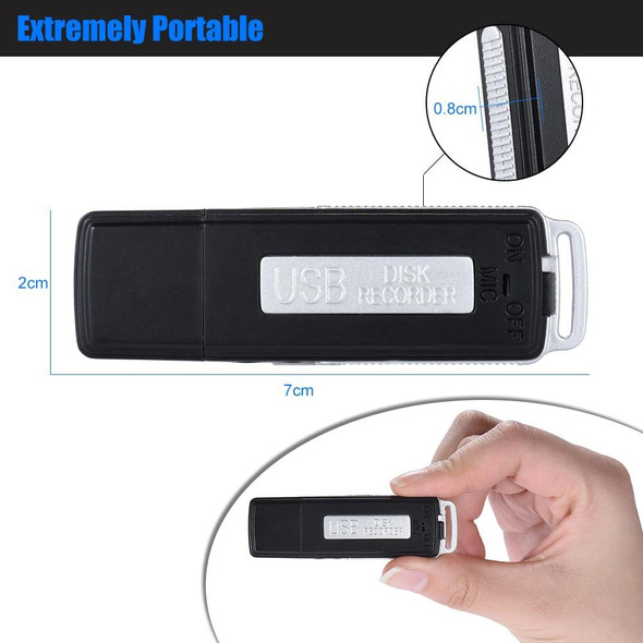 SK868 8GB Rechargeable Portable U-Disk Voice Recorder