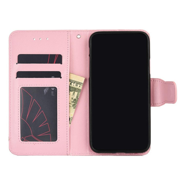 Crystal Texture Horizontal Flip Leatherette Case with Holder & Card Slots & Wallet - iPhone 13 mini(Pink)